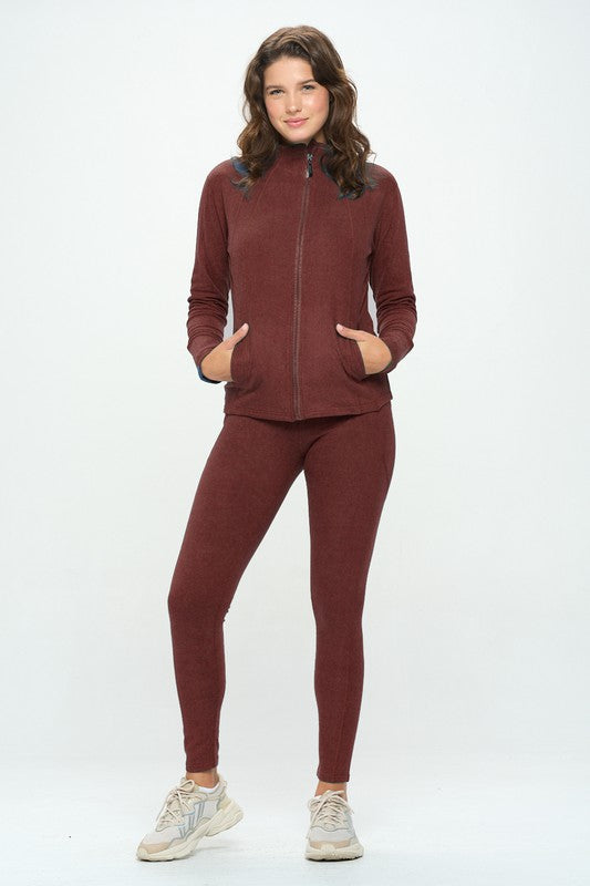 Basic Fall Casual set Activewear Set Mauve S 