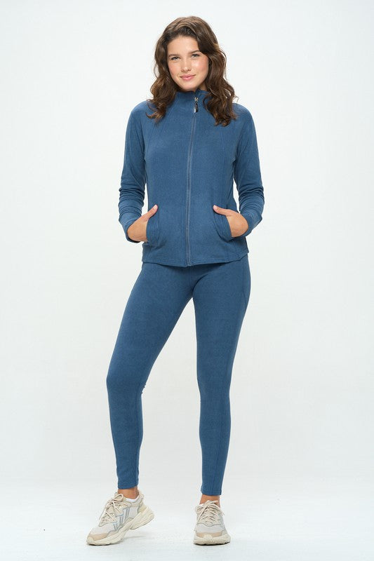 Basic Fall Casual set Activewear Set Navy S 