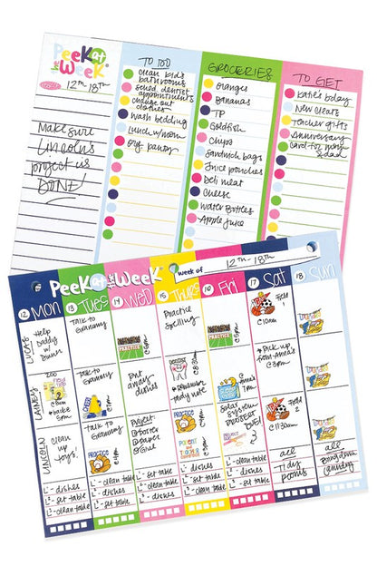 Peek at the Week 52-Week Planner Pad Planner Pad Simple Cheery One Size 