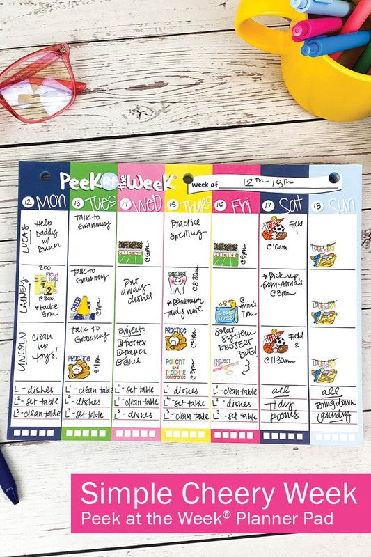 Peek at the Week 52-Week Planner Pad Planner Pad   