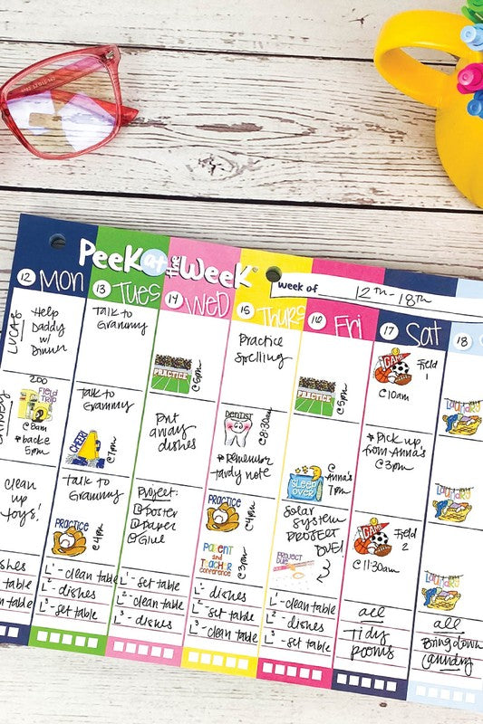 Peek at the Week 52-Week Planner Pad Planner Pad   