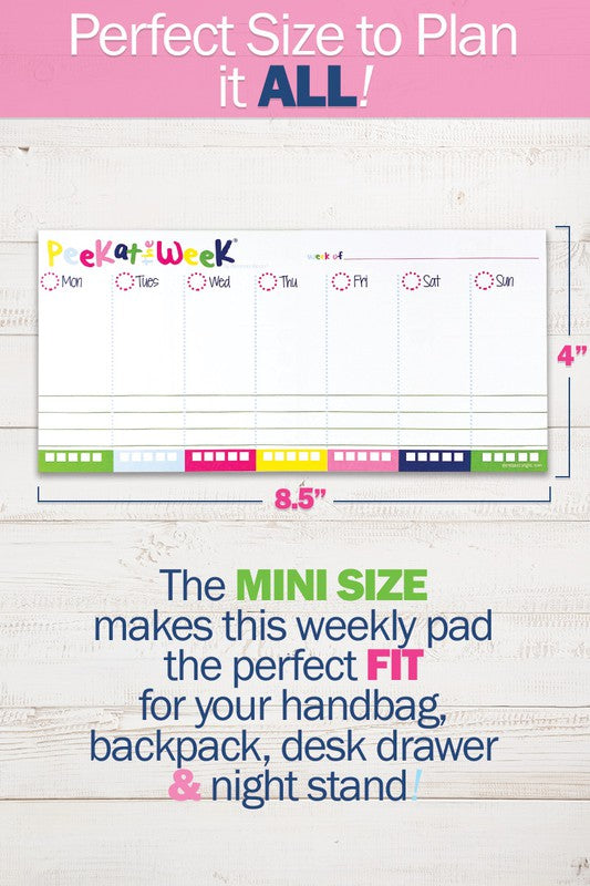 Peek at the Week 52-Week Mini Planner Pad Mini Planner Pad   