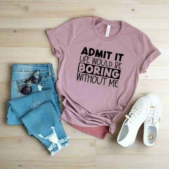 Admit It Short Sleeve Graphic Tee graphic t-shirt Orchid XS 