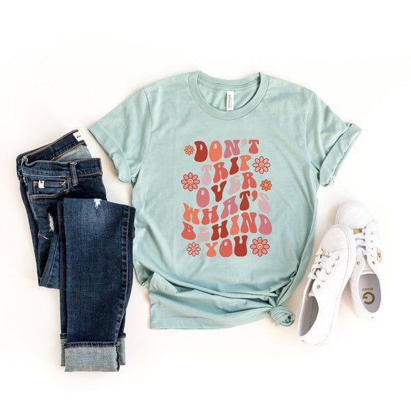 Don't Trip Short Sleeve Graphic Tee graphic t-shirt Seafoam XS 