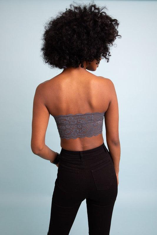 Wide Lace Bandeau - Three Mad Hatters Mercantile 