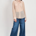 Boyfriend Button-Up Flannel – Lightweight & Sheer Layers