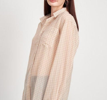 Boyfriend Button-Up Flannel – Lightweight & Sheer Layers