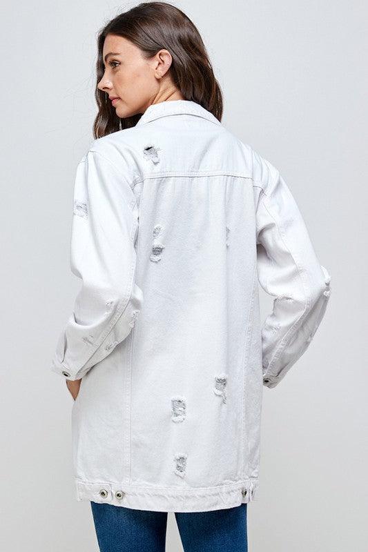 The Original Blue Age Long Denim Jacket - Three Mad Hatters Mercantile 