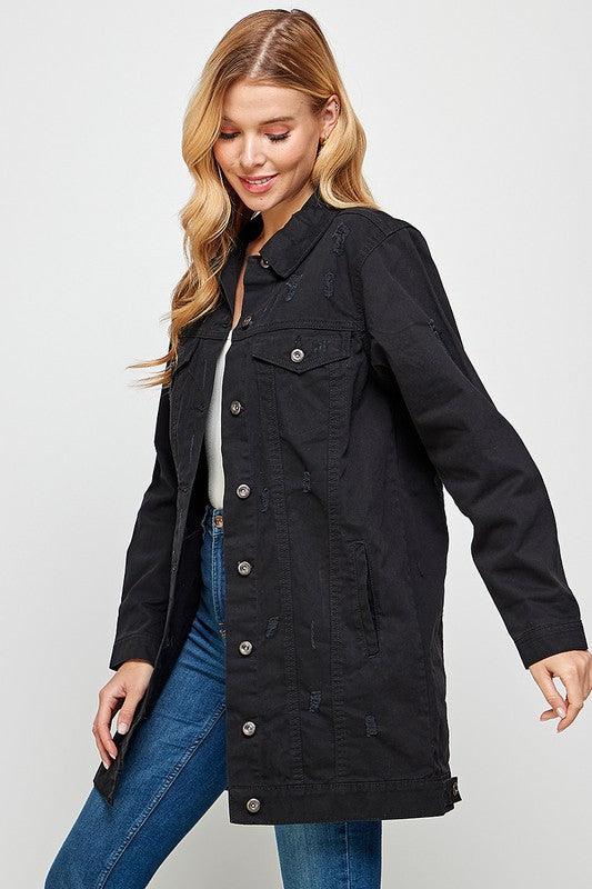 The Original Blue Age Long Denim Jacket - Three Mad Hatters Mercantile 