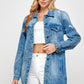 The Original Blue Age Long Denim Jacket Denim Jacket MEDIUM M