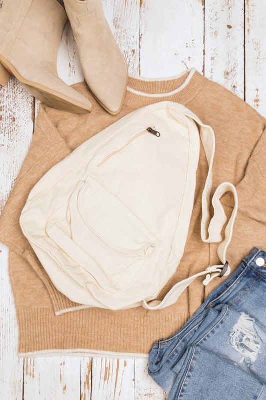 Oversized Canvas Sling - Three Mad Hatters Mercantile 