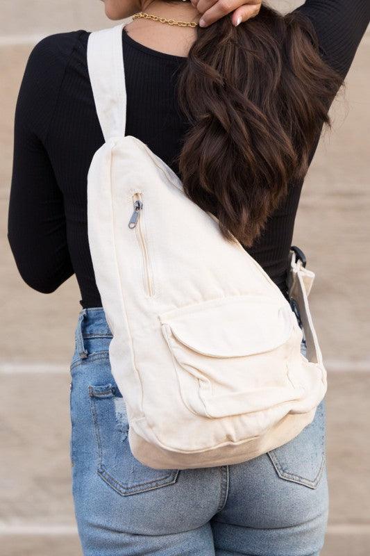 Oversized Canvas Sling - Three Mad Hatters Mercantile 