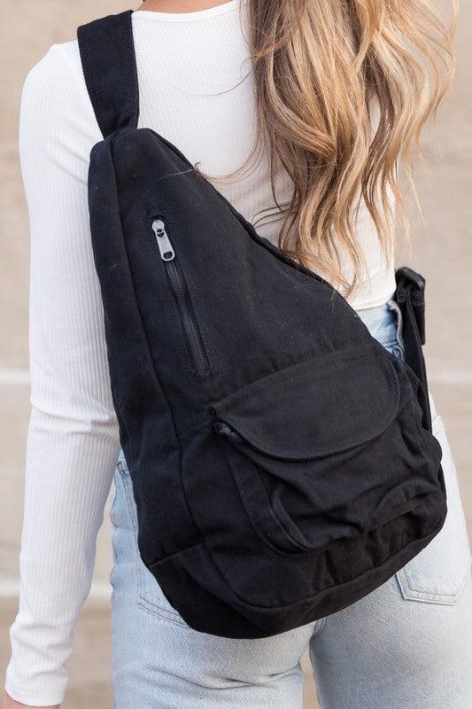 Oversized Canvas Sling - Three Mad Hatters Mercantile 