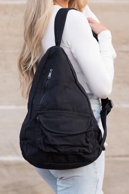 Oversized Canvas Sling - Three Mad Hatters Mercantile 