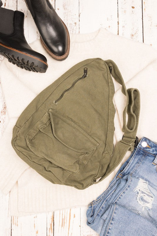 Oversized Canvas Sling Oversized Canvas Sling Bag   