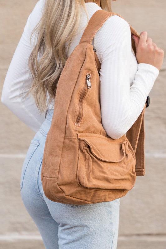 Oversized Canvas Sling - Three Mad Hatters Mercantile 