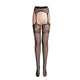 THIGH-HIGH SUSPENDER PANTY HOSE Panty Hose BKBK/BLACK Os 