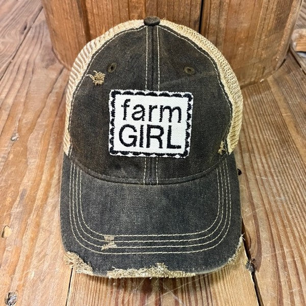 Farm Girl Hat Cap As shown One Size 