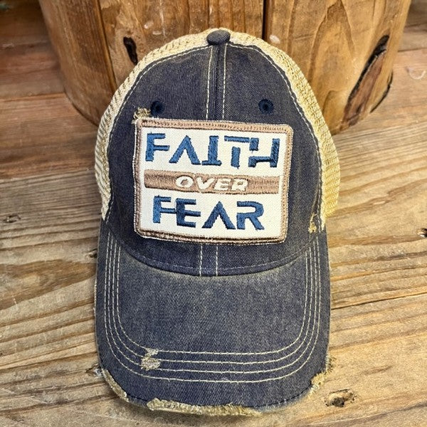 Faith Over Fear Hat Cap As shown One Size 