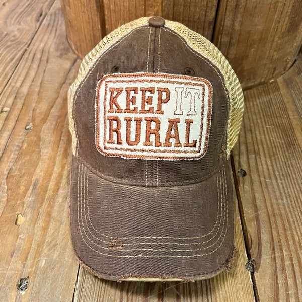 Keep It Rural Hat Cap As shown One Size 