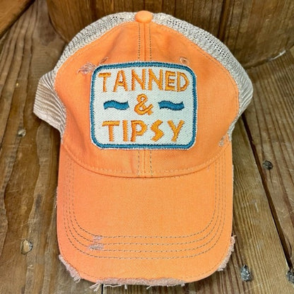 Tanned and Tipsy Hat Cap As shown One Size 