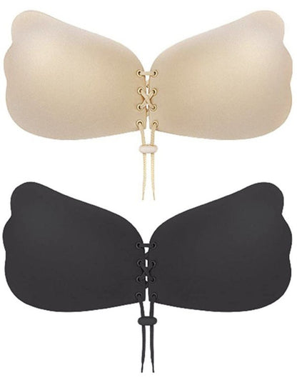 Lace-up Adhesive Bra Sticky Bra Womens Adhesive Bra Beige A 