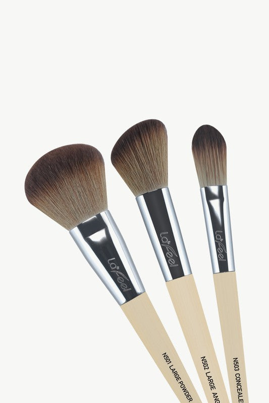 Lafeel Face and Eye Brush Set in Taupe    