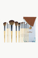 Lafeel Face and Eye Brush Set with Bag  Beige S3 