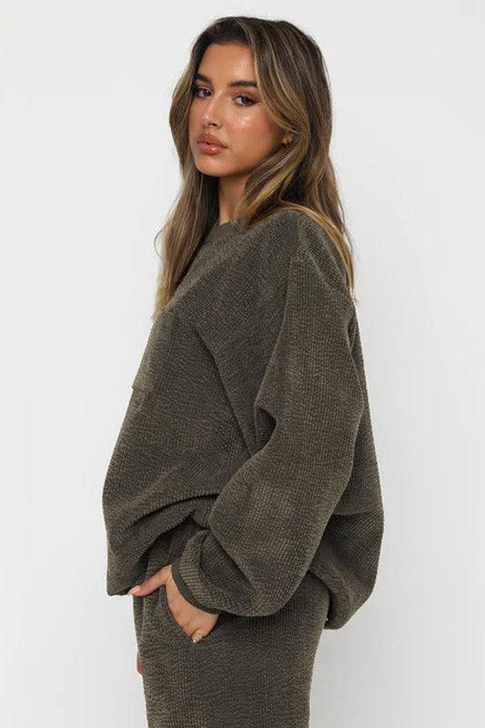 Western Luxe: Corduroy 2-Piece Set - Three Mad Hatters Mercantile 