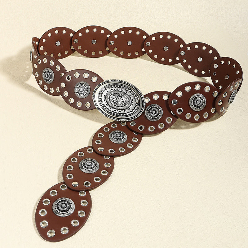 The Matteson Oval Concho Belt Womens Belt   