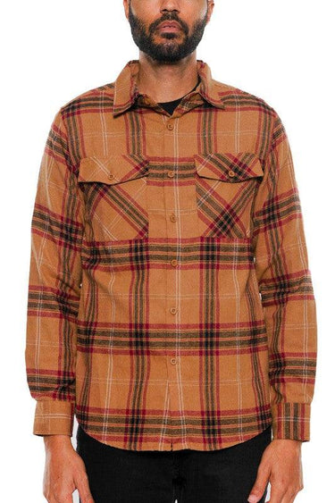 Flannel Plaid Long Sleeve Shirt
