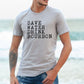 Save Water Drink Bourbon Crew Neck Mens T-shirt Mens Short Sleeve Shirt Oxford Grey L 