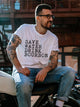 Save Water Drink Bourbon Crew Neck Mens T-shirt Mens Short Sleeve Shirt White L 