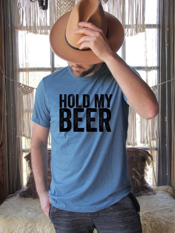 Hold My Beer Neck Softstyle Tee - Three Mad Hatters Mercantile 