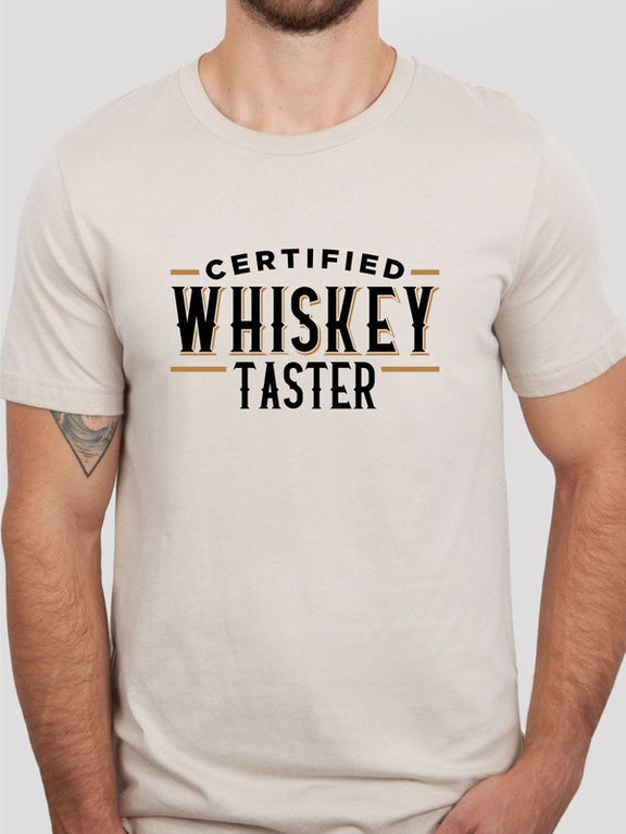 Certified Whiskey Taster Crew Neck Softstyle Tee  Natural L 