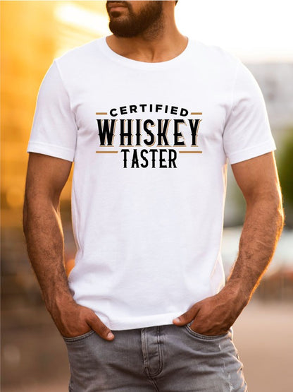 Certified Whiskey Taster Crew Neck Softstyle Tee  White L 