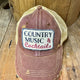 Country Music & Cocktails Hat Cap Maroon One Size 