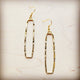 Golden Rectangle Dangle Earrings Gold Earrings gold 1 