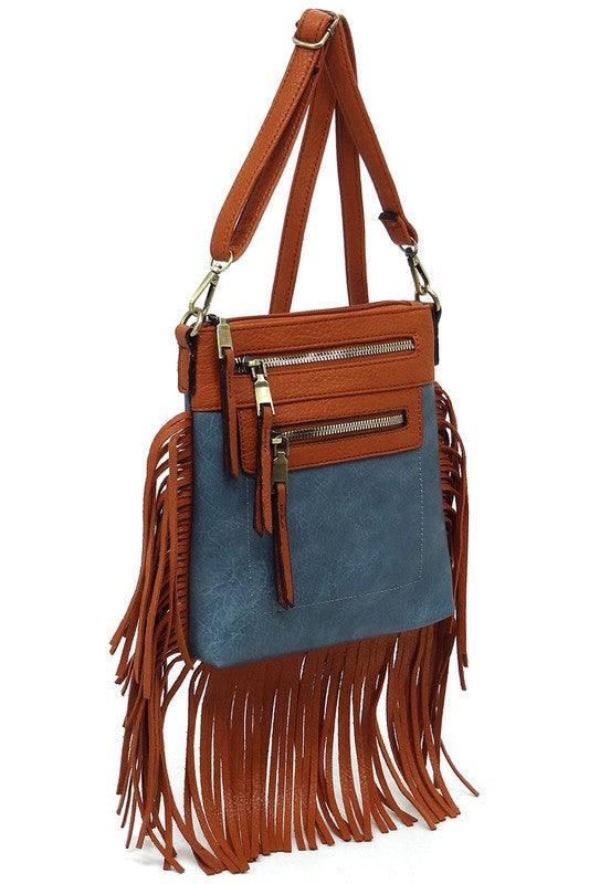 Western Fringe Crossbody Bag - Three Mad Hatters Mercantile 