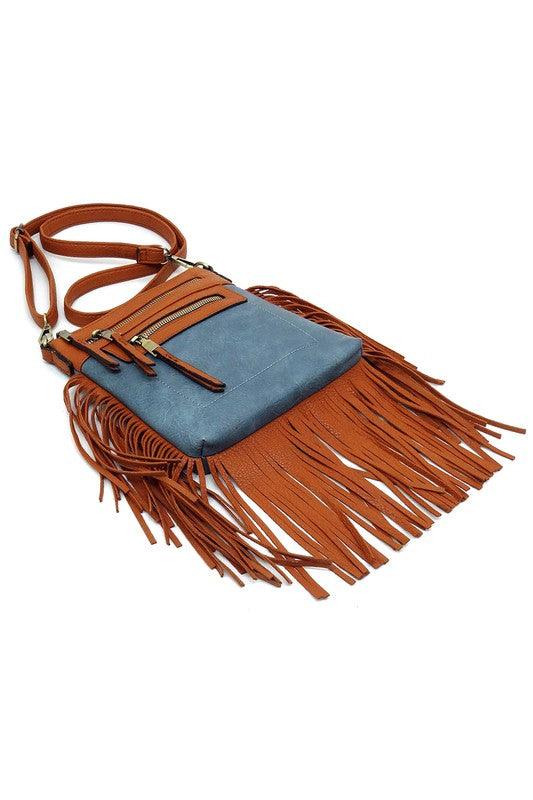 Western Fringe Crossbody Bag - Three Mad Hatters Mercantile 