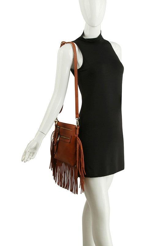 Western Fringe Crossbody Bag - Three Mad Hatters Mercantile 