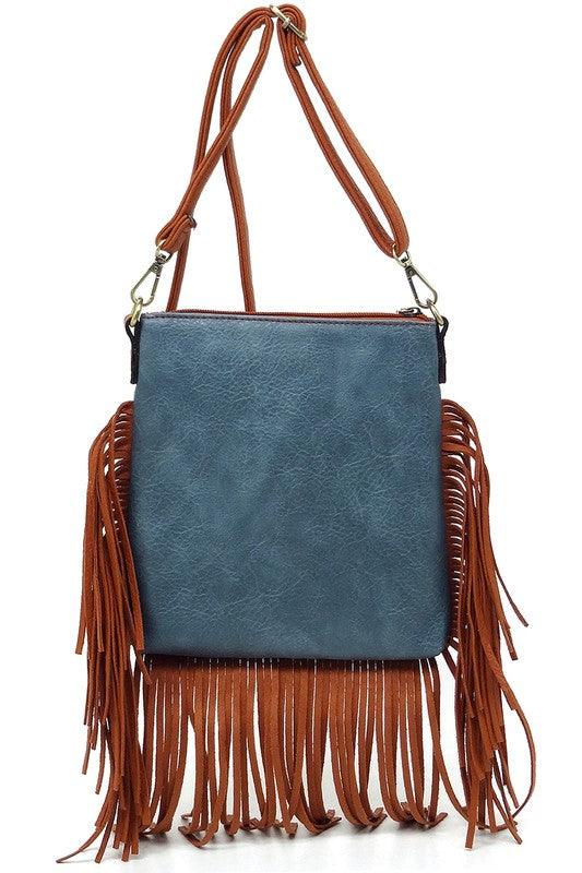 Western Fringe Crossbody Bag - Three Mad Hatters Mercantile 