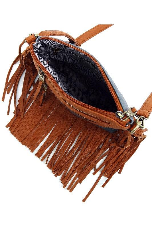 Western Fringe Crossbody Bag - Three Mad Hatters Mercantile 