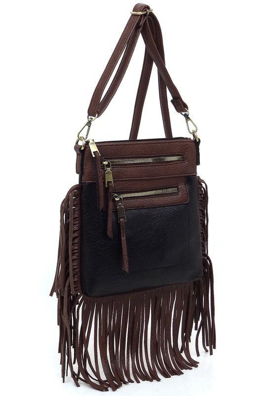 Western Fringe Crossbody Bag - Three Mad Hatters Mercantile 