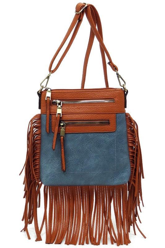 Western Fringe Crossbody Bag - Three Mad Hatters Mercantile 