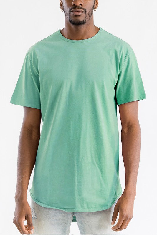 Extended Scallop Round Neck Tshirt Mens T-shirt HEDGE S 