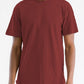 Extended Scallop Round Neck Tshirt Mens T-shirt BURGUNDY S 