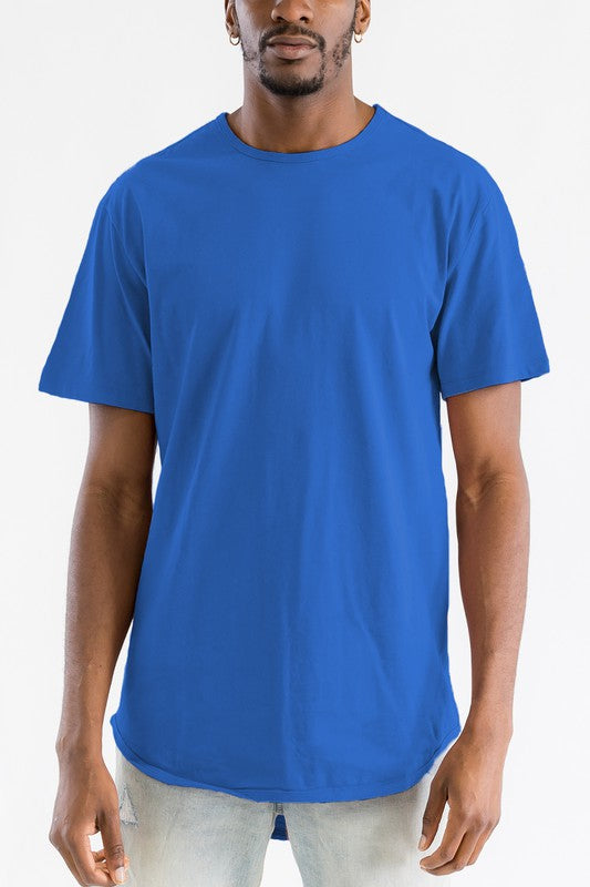 Extended Scallop Round Neck Tshirt Mens T-shirt ROYAL S 