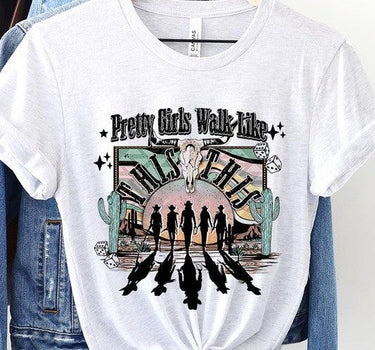 Pretty Girls Walk: Western Graphic Tee