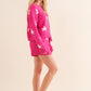 Soft Long Sleeve Star Print Top and Short Set Womens Loungewear   